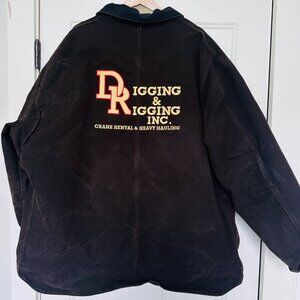 Carhartt Jacket Mens 3XL Embroidered C61 Sandstone Ridge Coat Canvas Work Sherpa